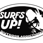 Surfer "surfs up!" magnet 2x3 inch